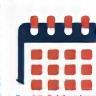 Calendar icon representing consistent presence
